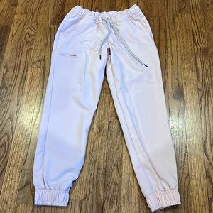 Baby pink jaanuu scrub pant joggers